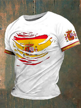 T-shirt imprimé de l'Espagne des hommes